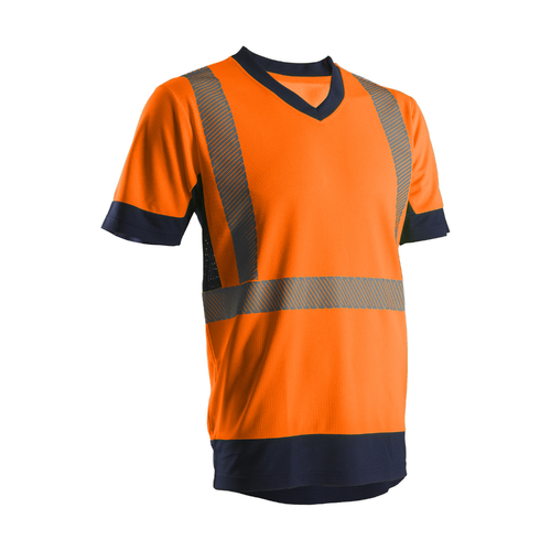 KYRIO póló hi-viz narancs/sötétkék poliészter