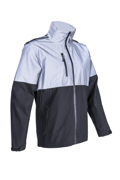 TAKA FÉNYVISSZAVERŐ BETÉTES FEKETE SOFTSHELL DZSEKI