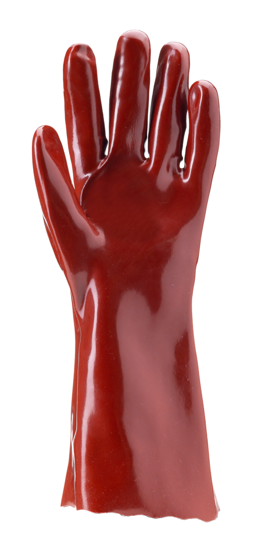 EUROCHEM 3636 – MÁRTOTT PVC KESZTYŰ, BORDÓ, SAV/LÚG/OLAJÁLLÓ, 36CM