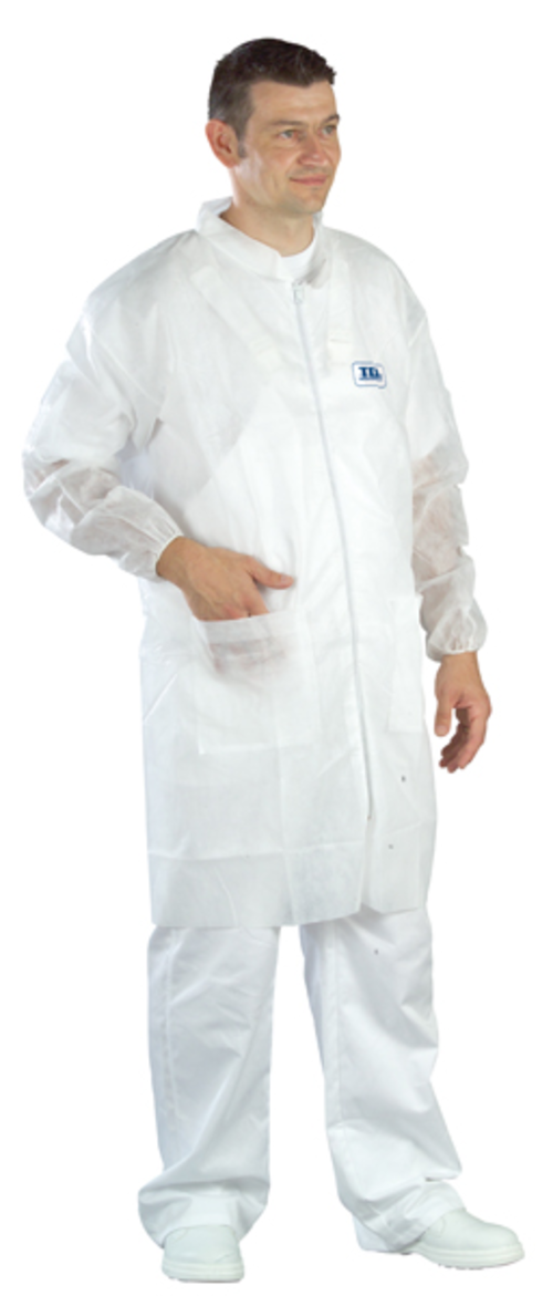 WHITE SPP COAT – POLIPROPILÉN CIPZÁROS KÖPENY_L