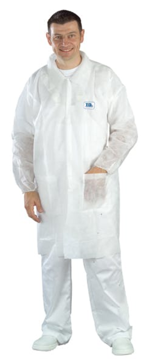 WHITE SPP COAT – POLIPROPILÉN LÁTOGATÓ KÖPENY