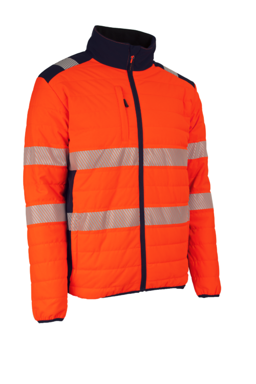 FLAKE FLUO NARANCS/SÖTÉTKÉK THERMO DZSEKI