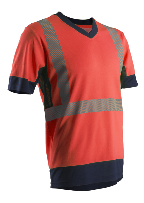 KOMO HI-VIZ PIROS RÖVID UJJÚ PÓLÓ