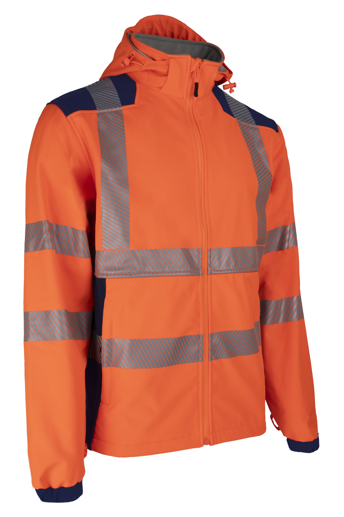 NEBULO FLUO NARANCS/SÖTÉTKÉK SOFTSHELL KABÁT